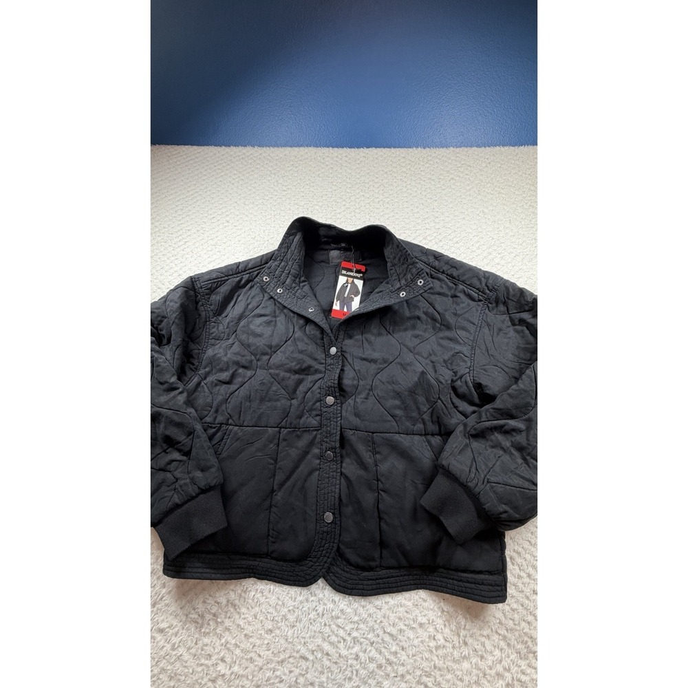 BlankNYC Warm Quilted Bomber Jacket Women's Large Black NWT